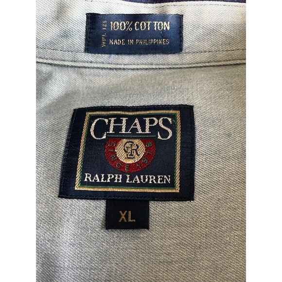 Rare! Vtg Chaps Ralph Lauren Mens XL Button Down Long Sleeve Shirt Outdoors Bear - Picture 10 of 10